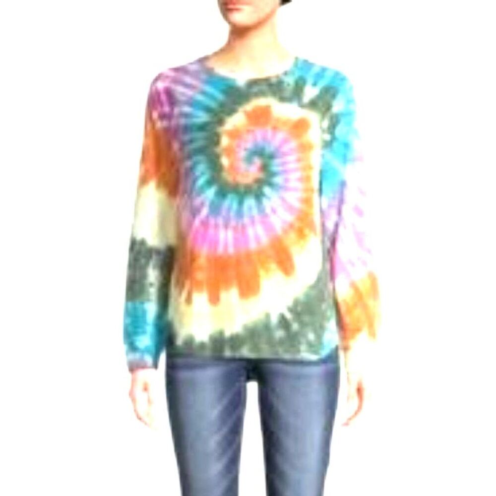 No Boundaries Mulitcolored Tie Dye Long Sleeve Tunic Juniors Size S(3/5)